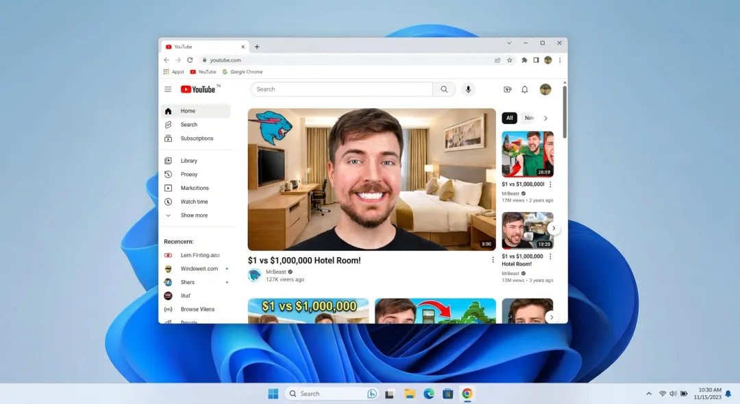 Windows 11 MrBeast Browsing