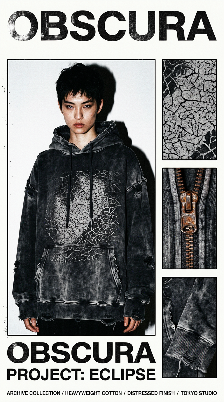 Dark Distressed Streetwear Lookbook