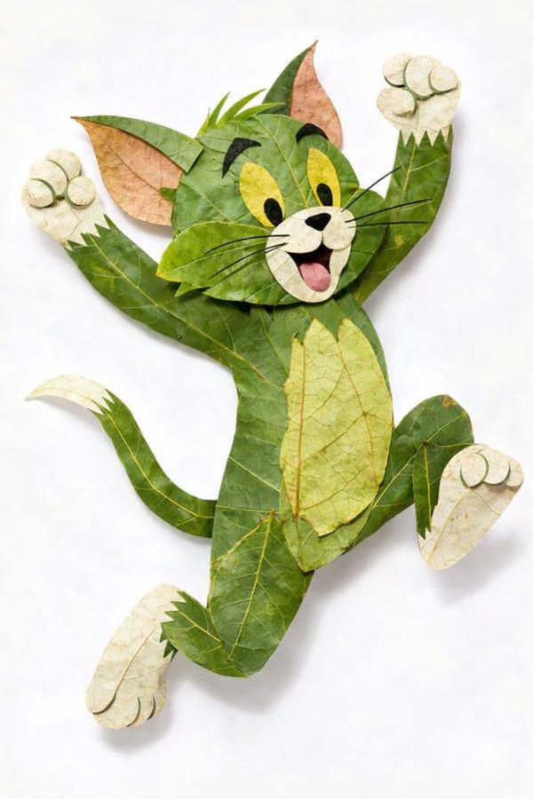 Creative Leaf Collage Portrait