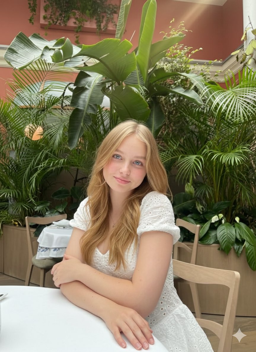 Golden Sunlight Nordic Greenhouse Girl