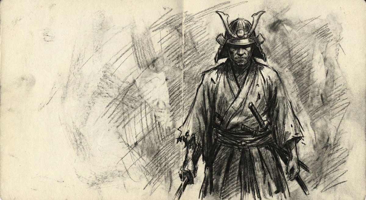 Gritty Textured Charcoal Sketch
