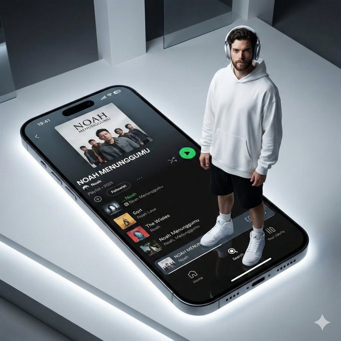Giant IPhone Futuristic Girl