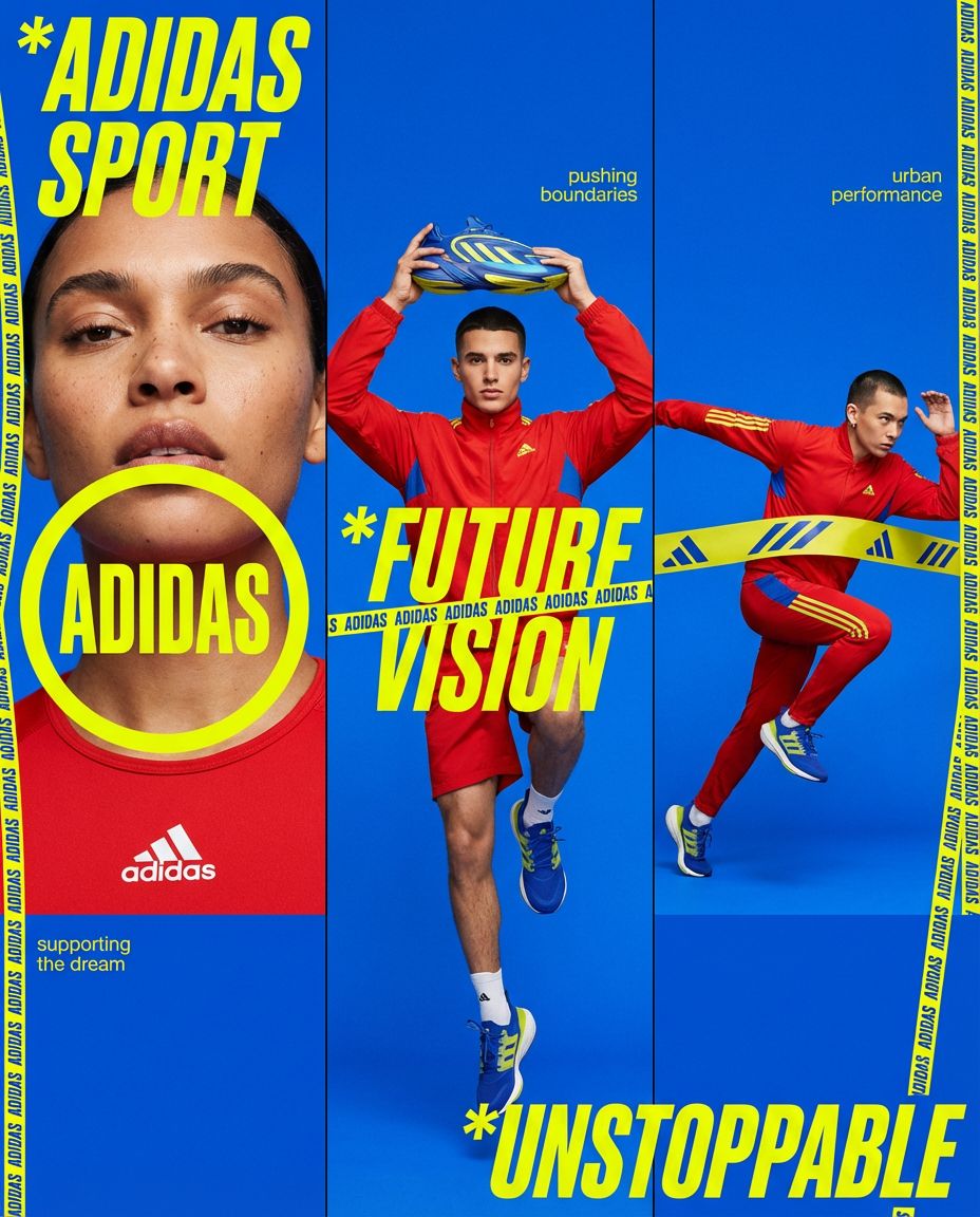Dynamic Triptych Brand Visual Strategy