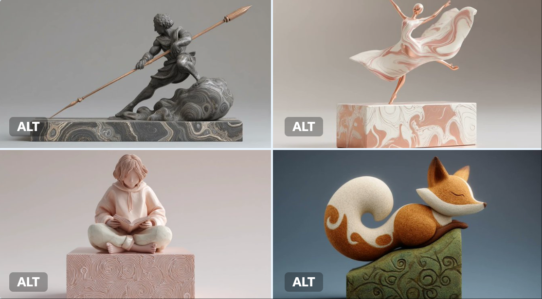 Digital Clay Sculpture of a Subject Captured in a Pose/action Resting