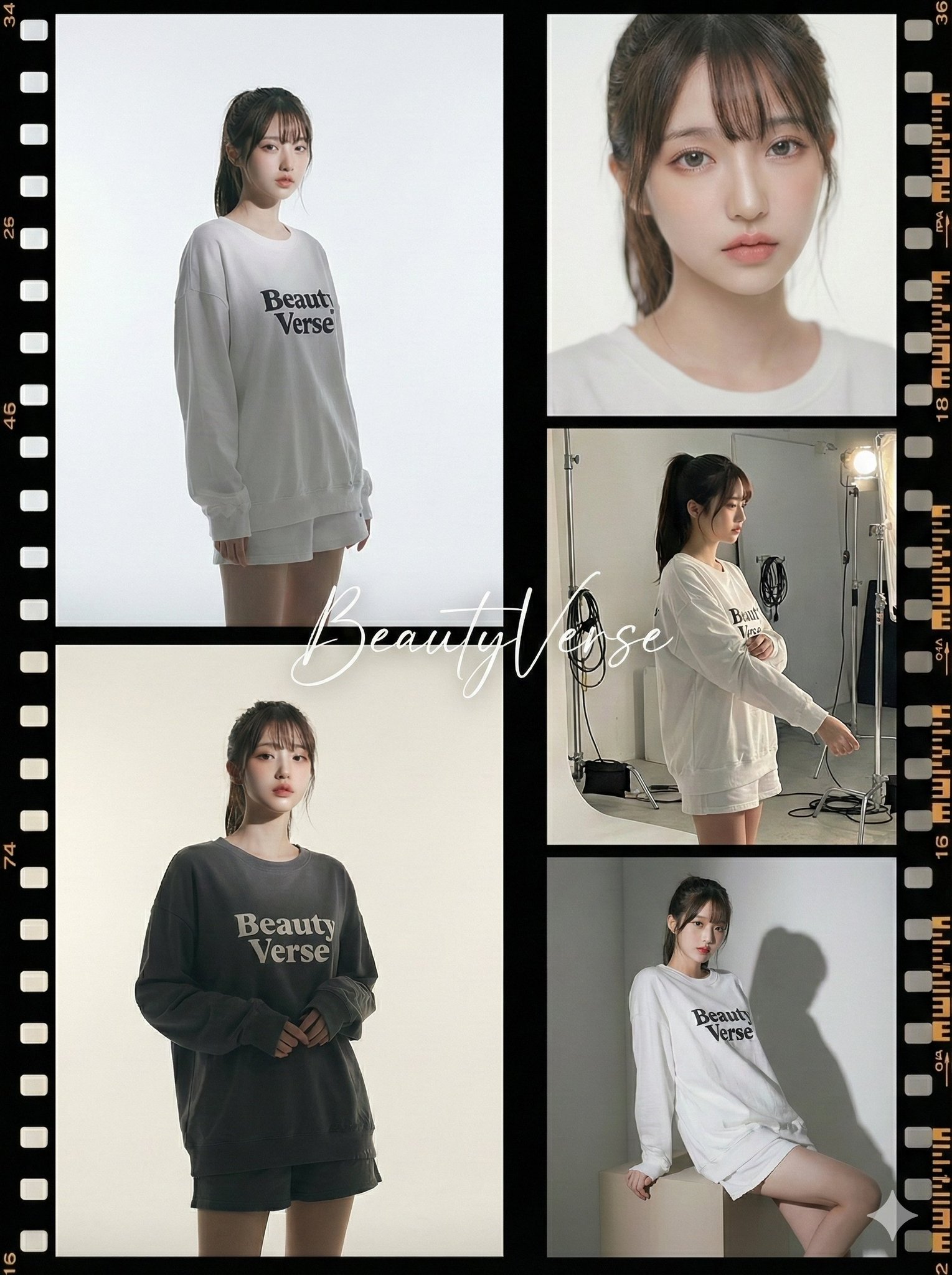 Project Title High-End Studio Fashion Editorial 5-Panel Wide Film Collage Structure