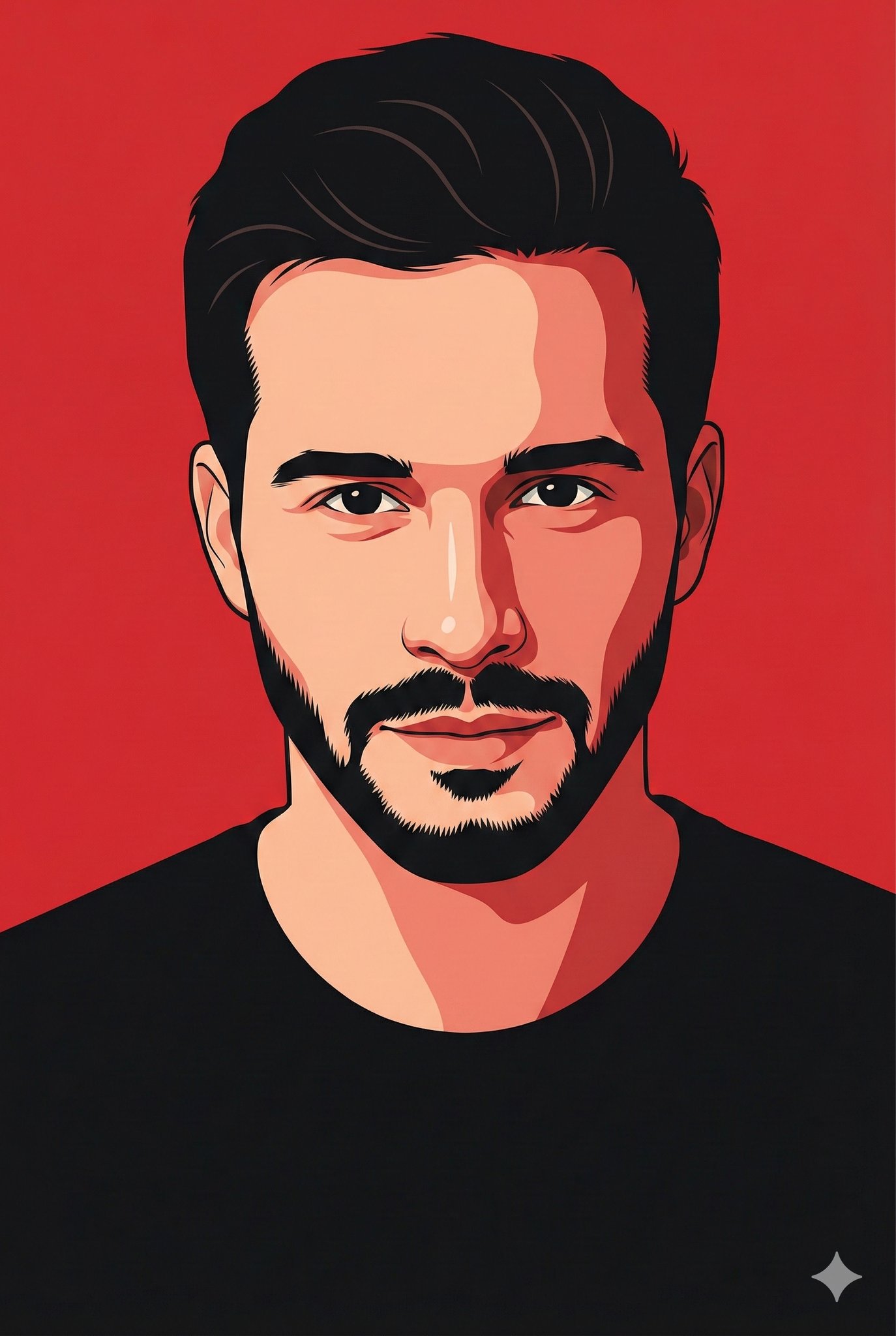 A Sleek Digital Artwork of Me Use My Uploaded Face Designed