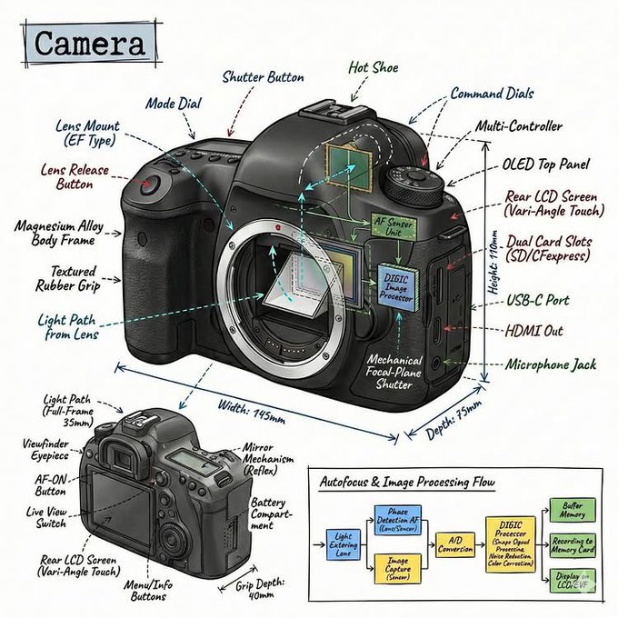Black White Tech Diagram