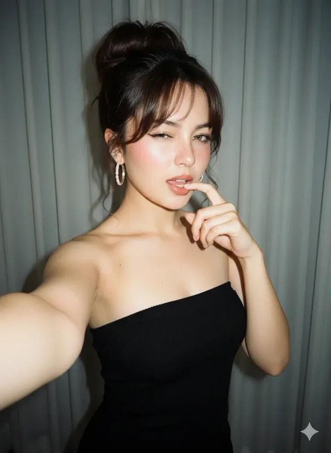 Take a Close-up Selfie Portrait of a Young Woman Standing in