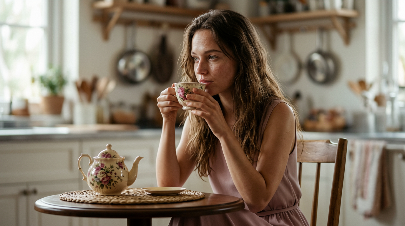 Cozy Kitchen Afternoon Tea Time