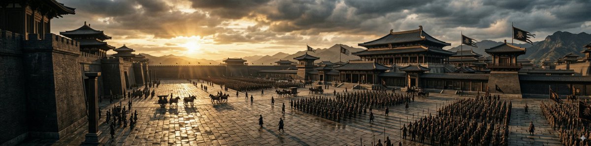 Epic Qin Palace Twilight Panorama