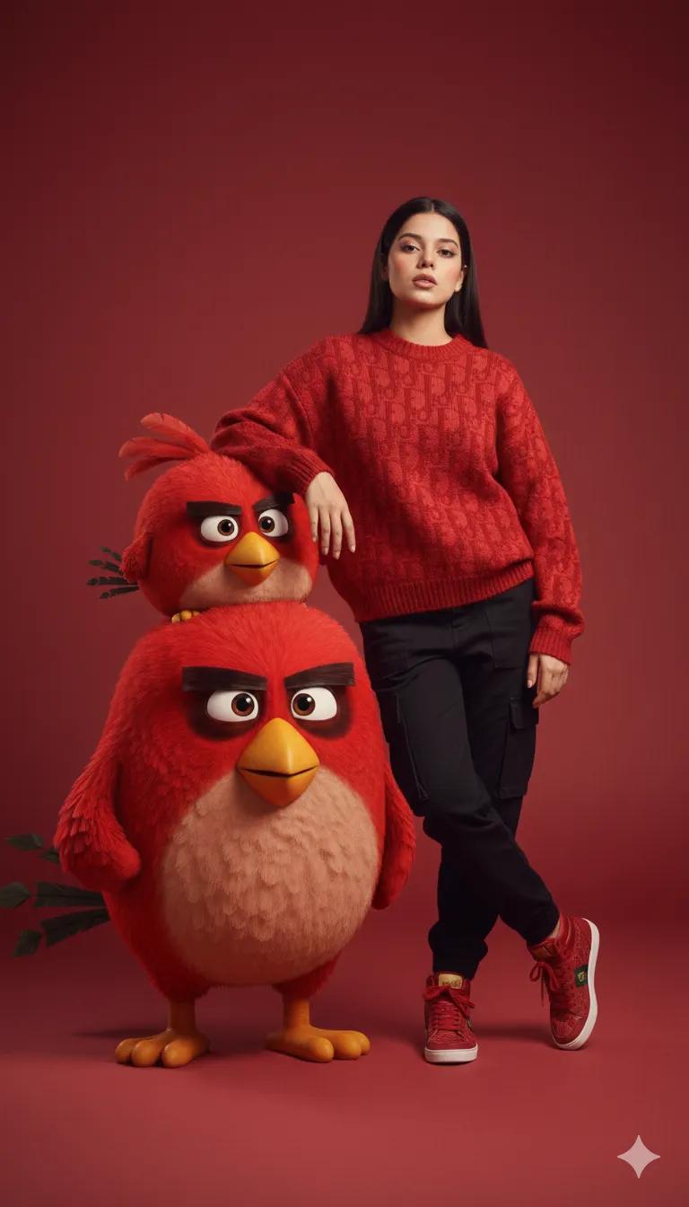 Playful Red Fashion Editorial
