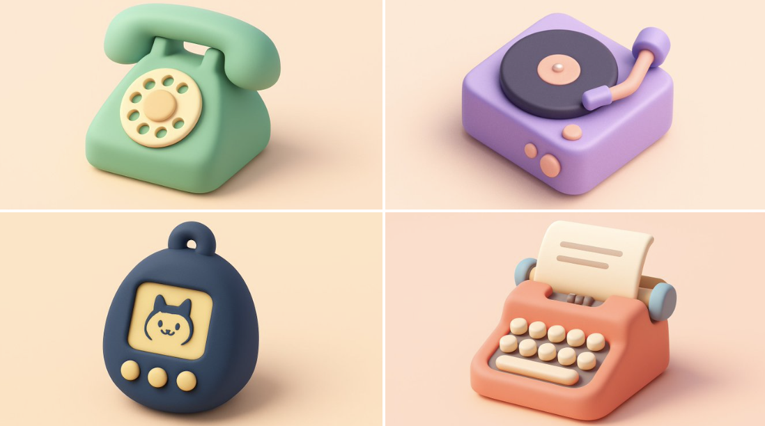 Tiny Cute Isometric Smiling Optional OBJECT Emoji Shape Soft Lighting Soft