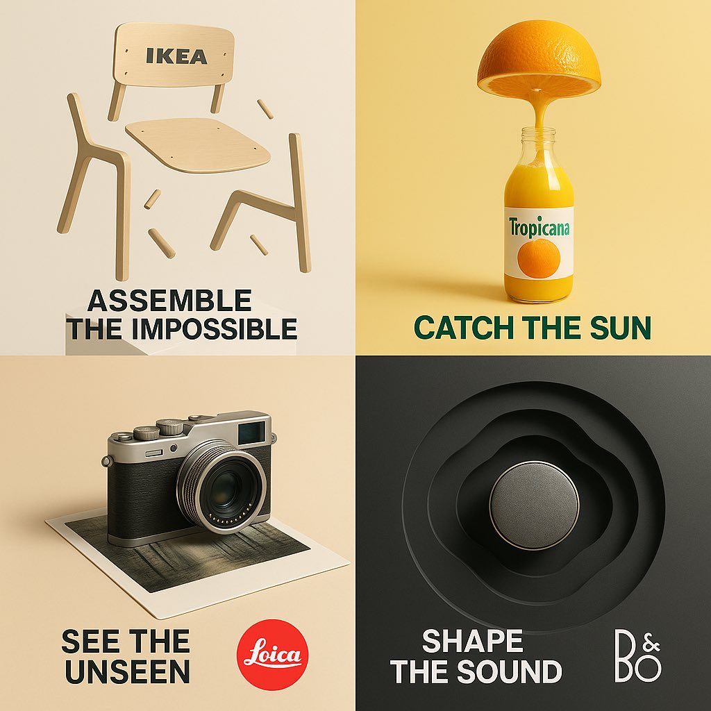 BRAND or PRODUCT NAME Surreal Minimal Conceptual Advertisement Create a 1