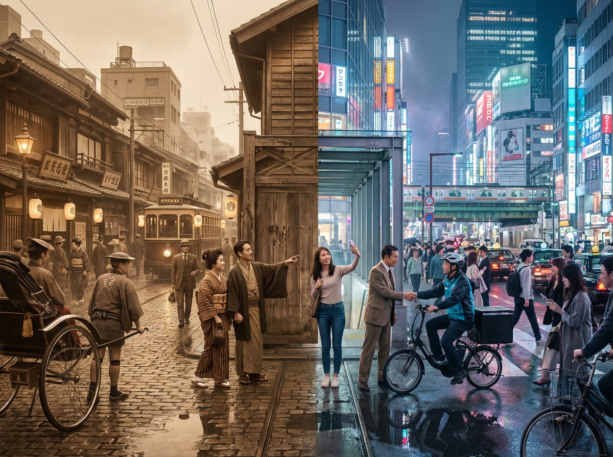 Time Travel Tokyo Street Dialogue
