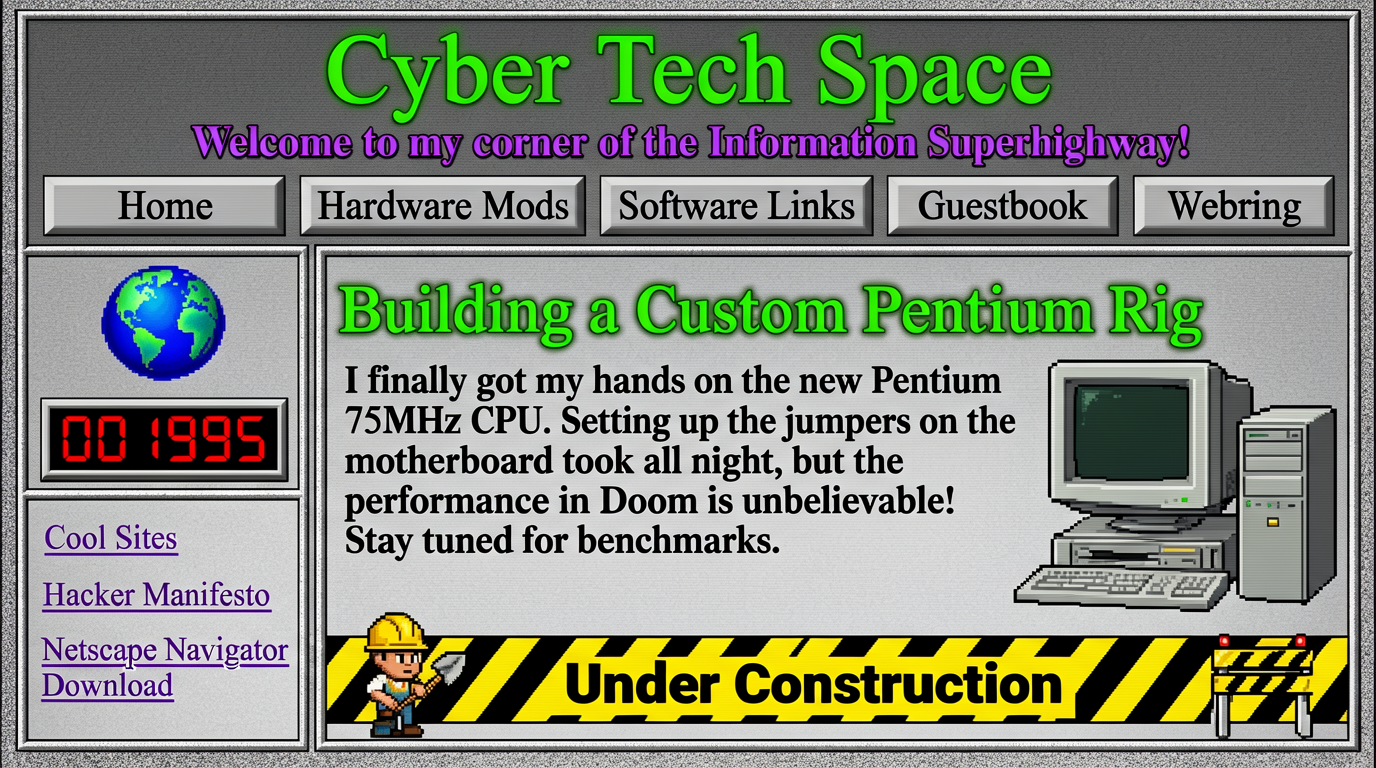 90s version of a website via style transfer