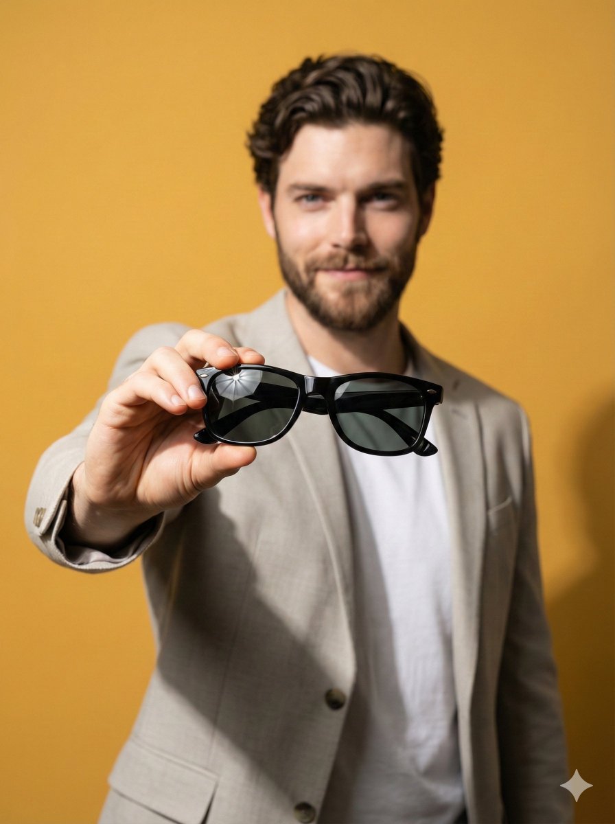 Mustard Yellow Fashion Sunglasses Poster