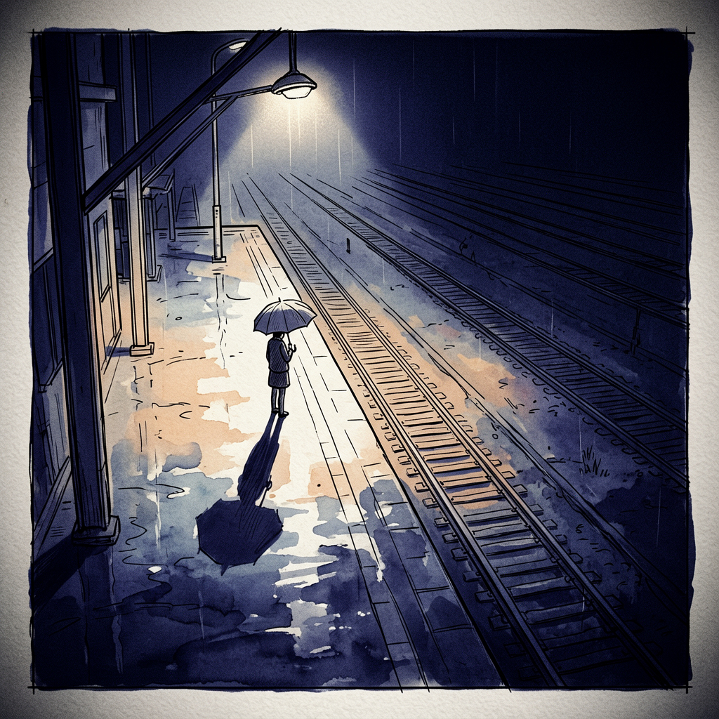 Cinematic 2D Hand-Drawn Animation Cel Film Still Prompt