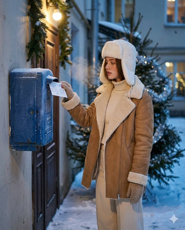 Snowy Mailbox Silhouette