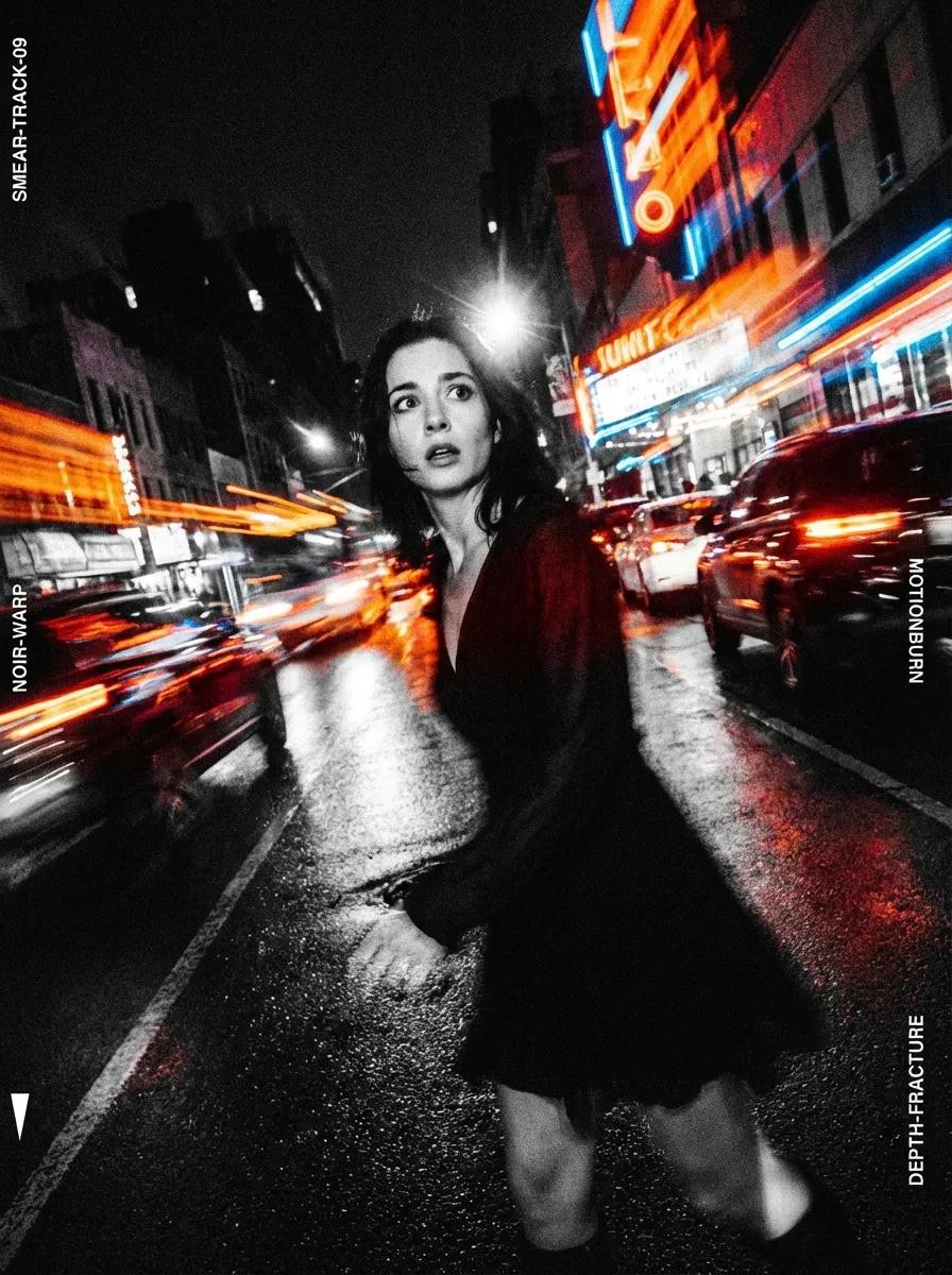 Visual Explosion in the Middle of a Fast-moving Street