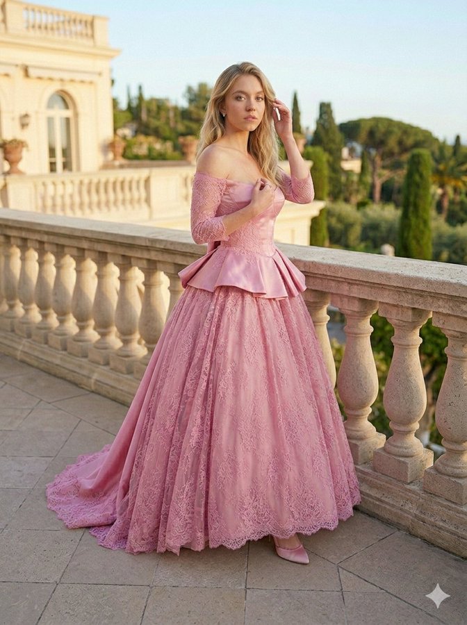 Dusty Mauve Gown Golden Hour