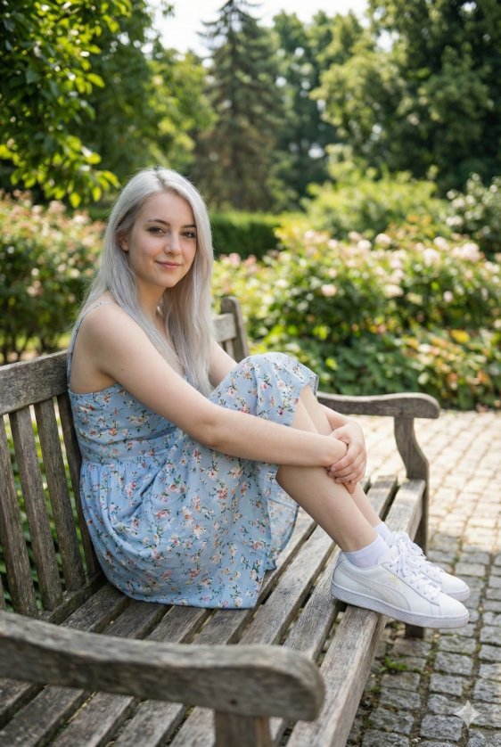 Summer Fresh Moment Blue Floral Dress