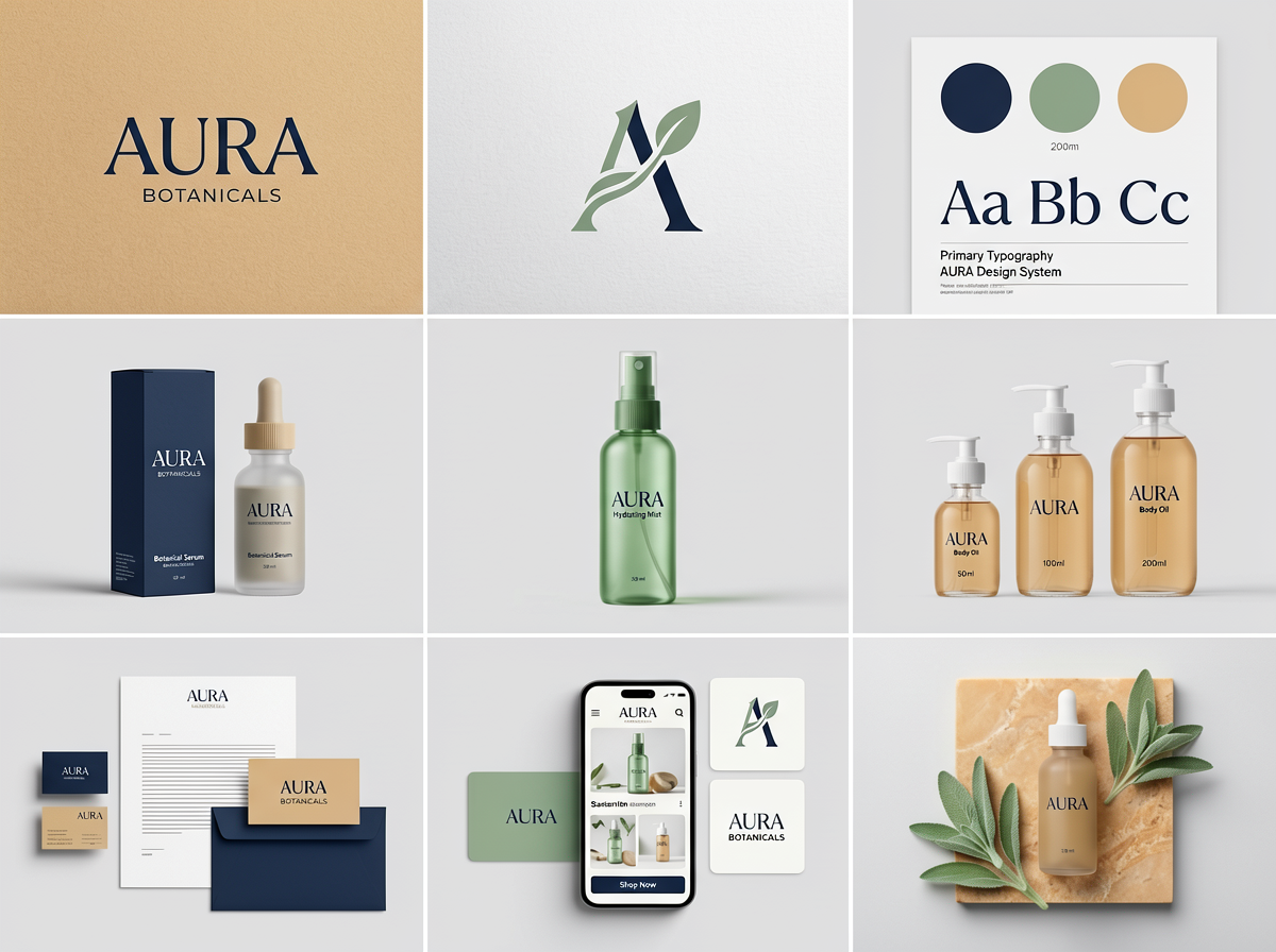 AURA Skincare Brand Visual System