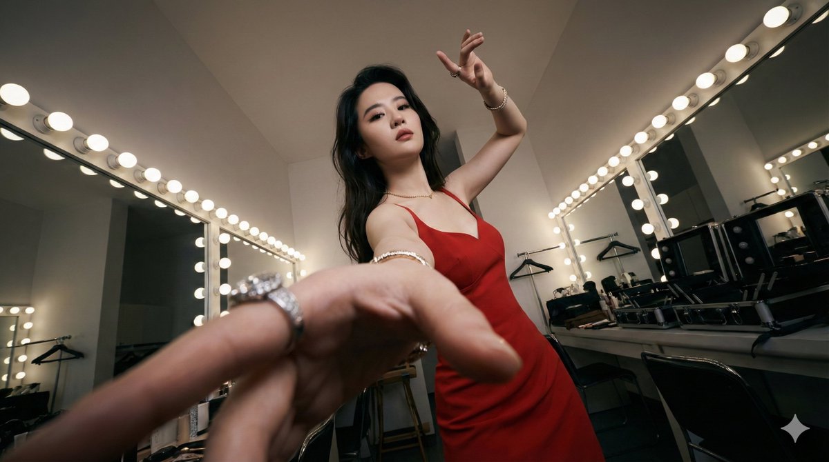 Striking a Complex Powerful Fashion Pose