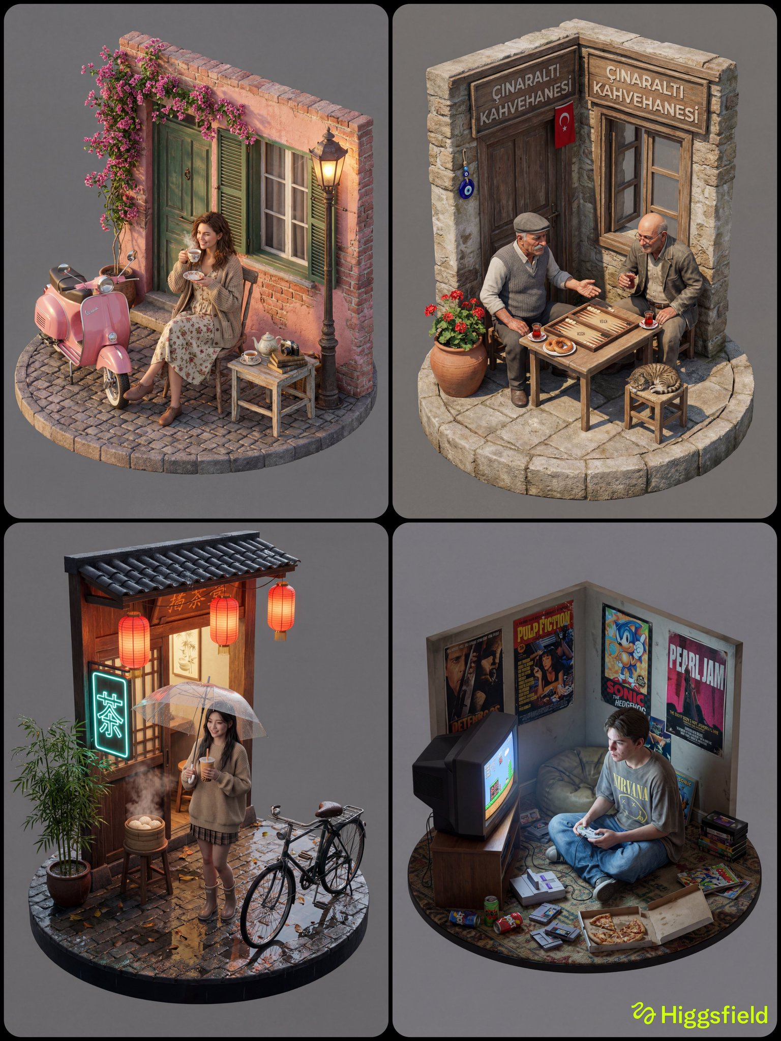 Concept a Hyper-realistic 3D Isometric View of a INSERT LOCATION Scene