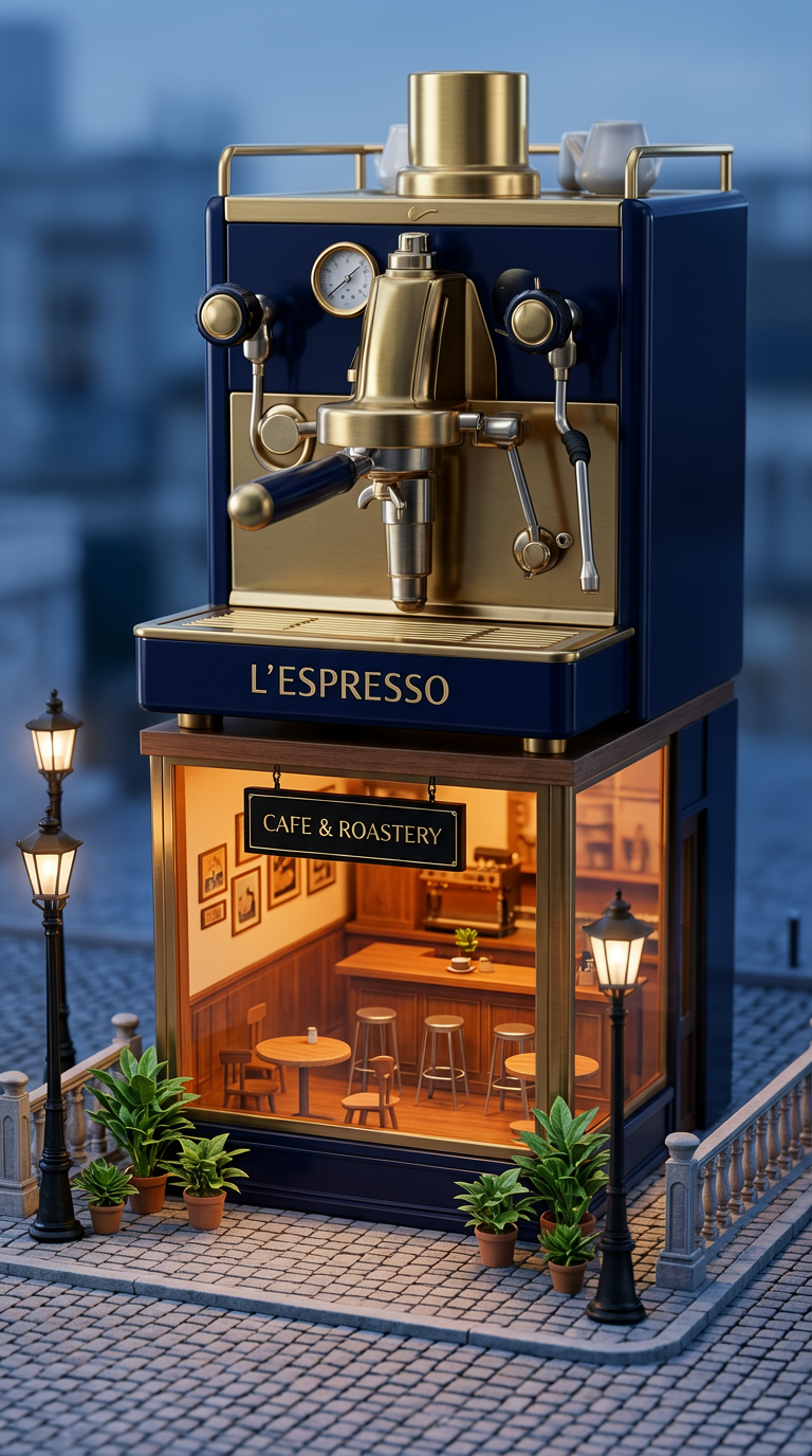 Coffee Machine Miniature Café Model