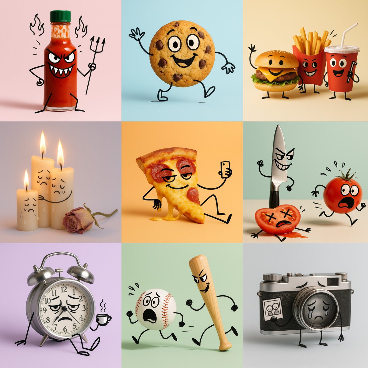 Cartoon Illustration of OBJECT Photographed in a Clean Minimal Studio Setup