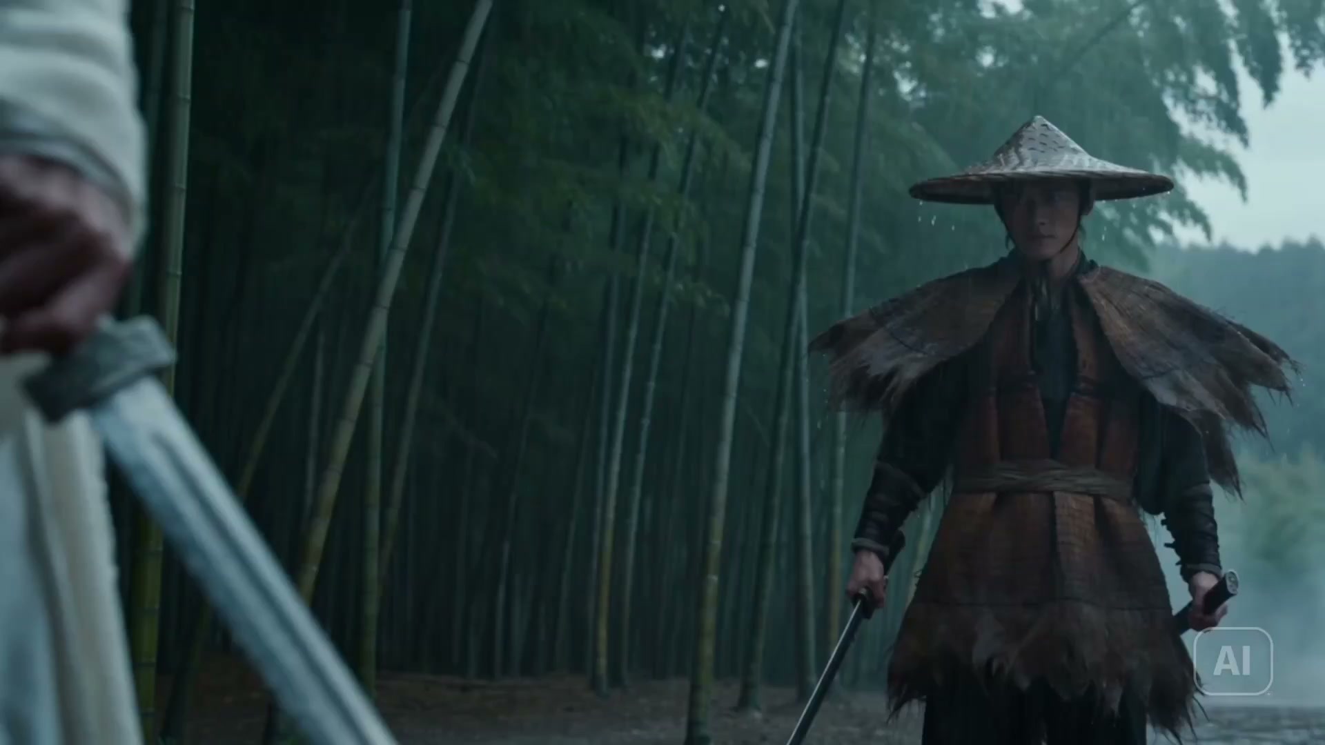 Bamboo Forest Rain Duel Slow Motion