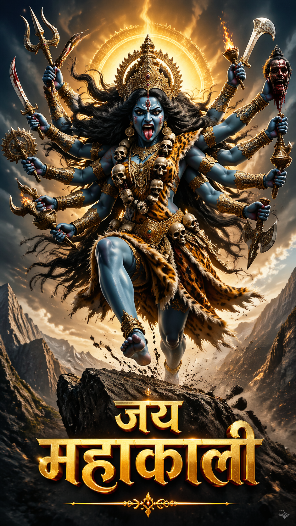 3d Fantasy Blue Skin Mahakali