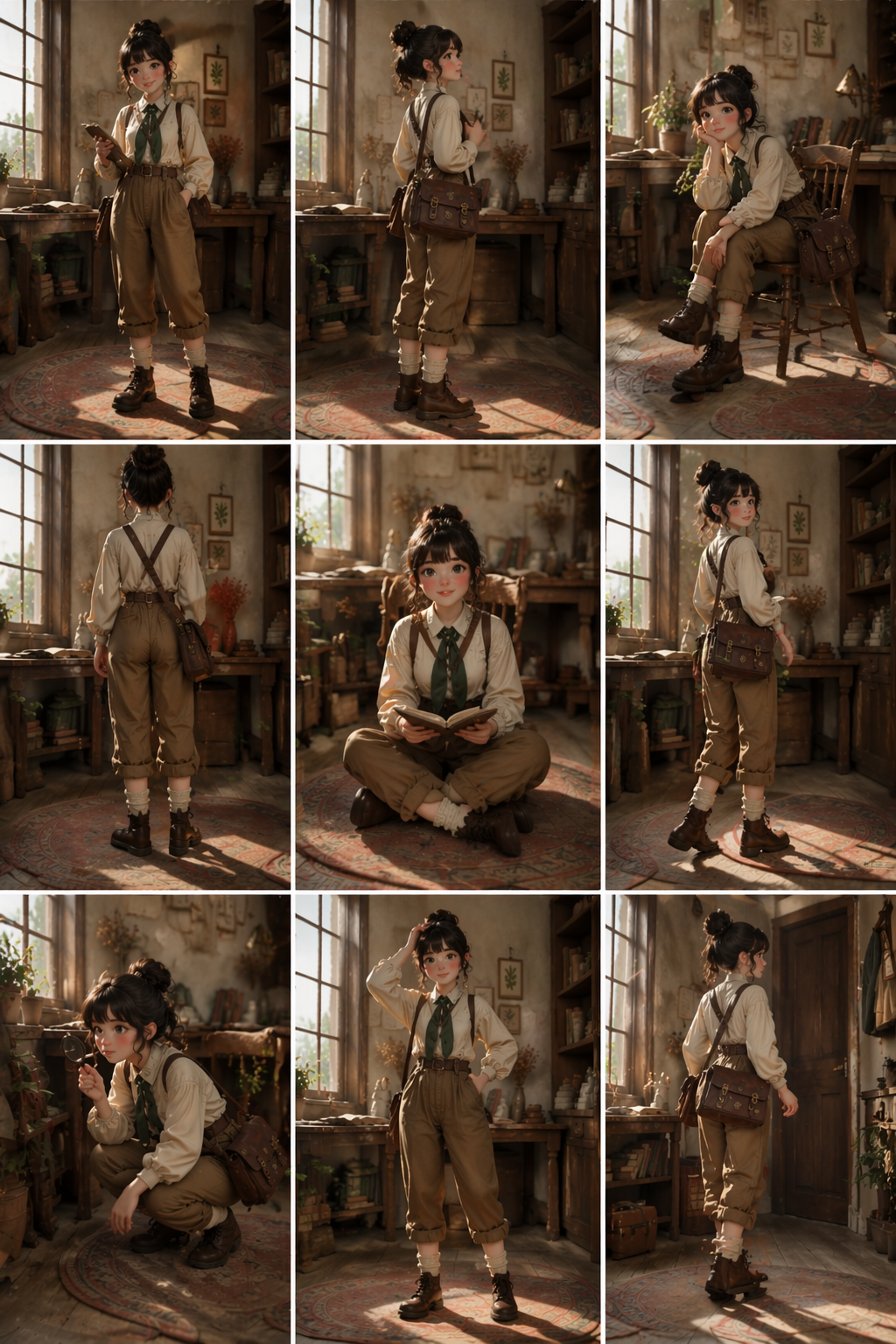 9 Grid Character Turnaround