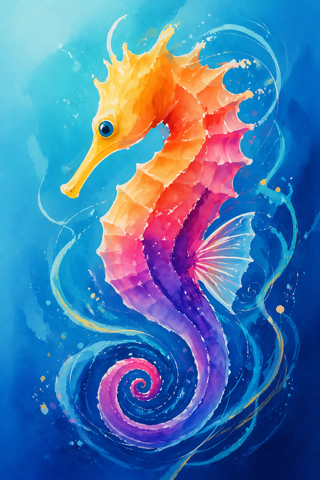 Abstract Seahorse Colorflow