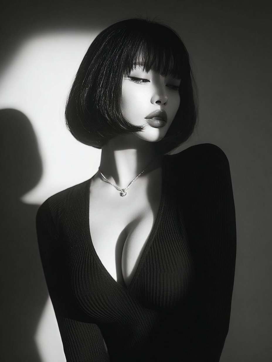 Black-and-White Portrait of Style