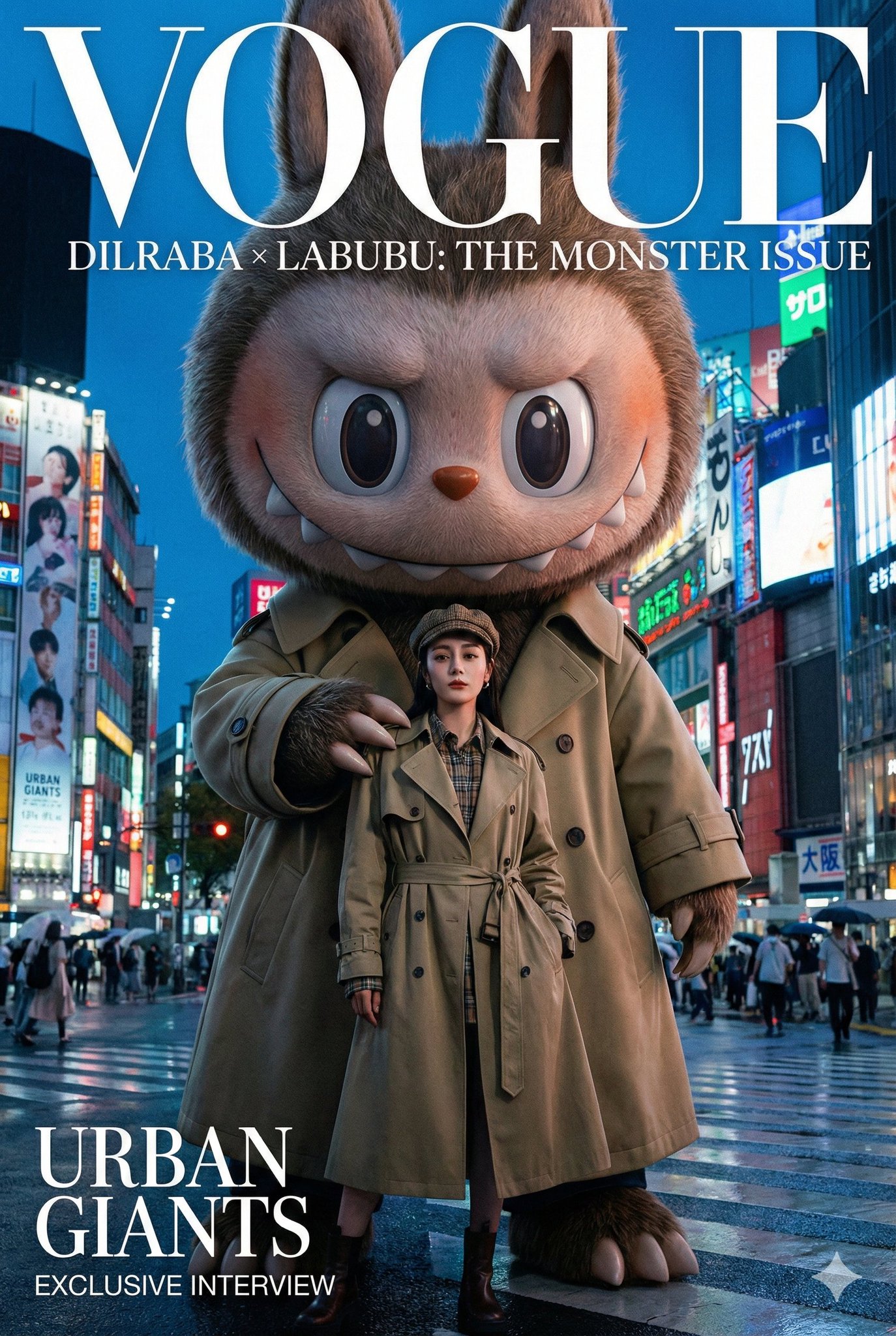 High-End Fashion Spread with Labubu and Dilraba