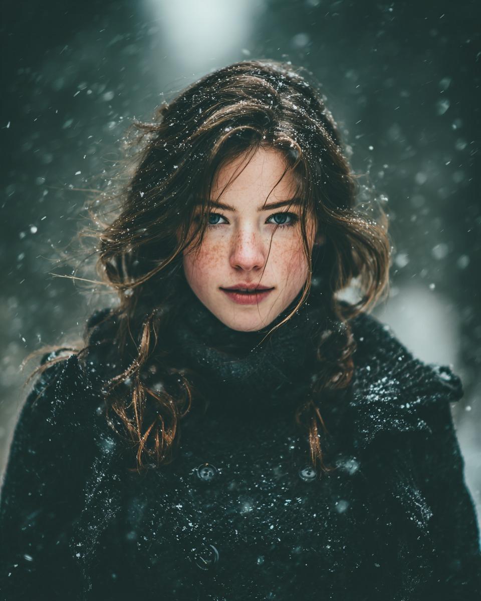 Cold Beauty in Winter Forest