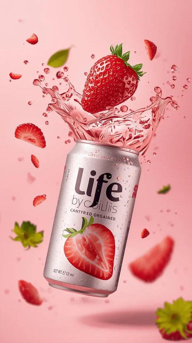Hyper Realistic Strawberry Splash Commercial