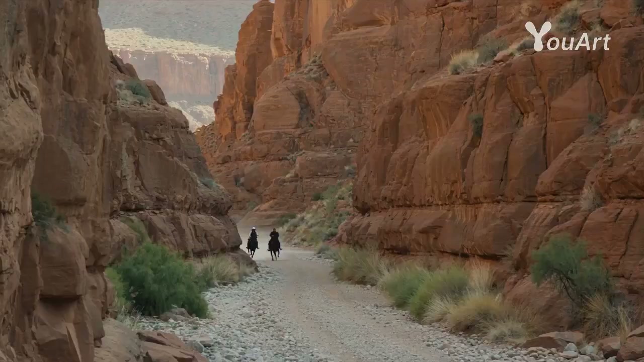 Live Action Desert Canyon Horse Chase