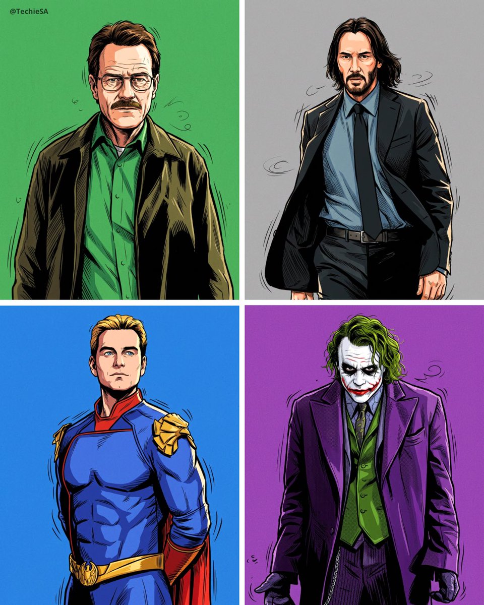 High Contrast Realistic Comic Portrait