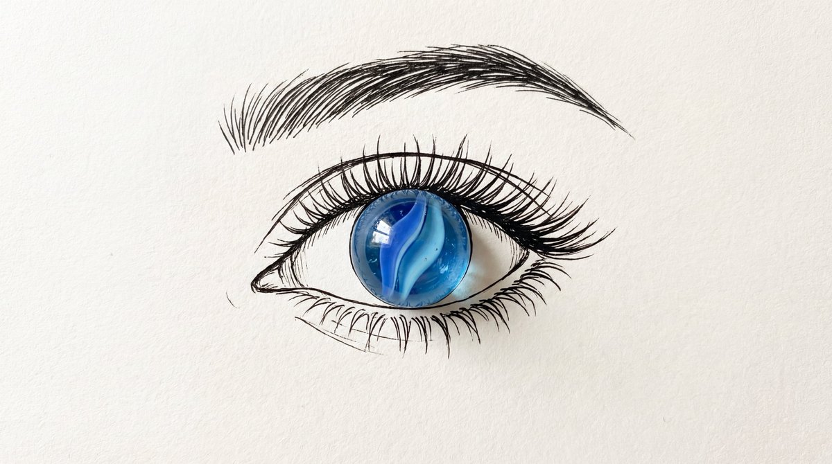 Minimal Blue Eye Marble