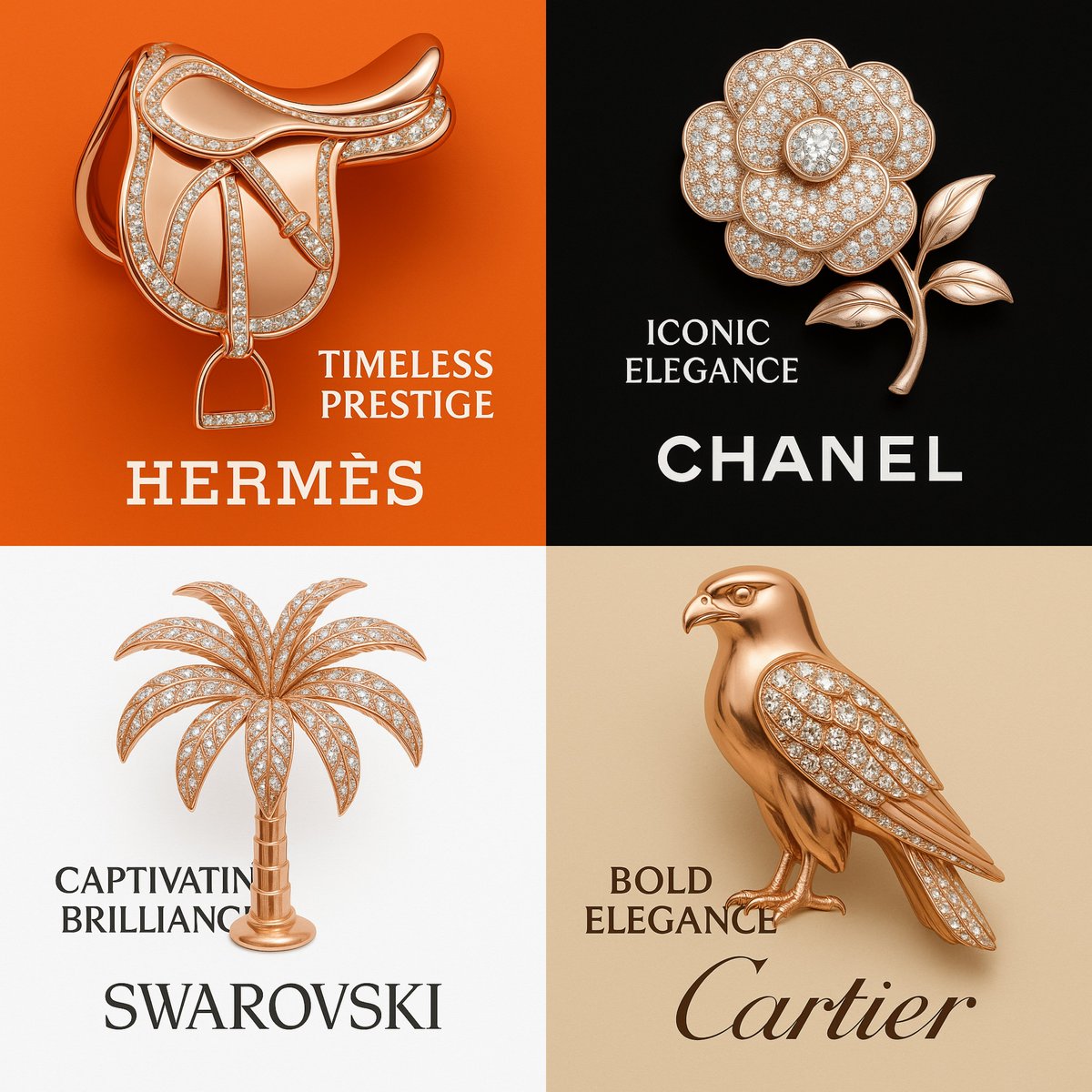 A Luxury-themed 1 1 Image Featuring a Rose Gold Sculpture That