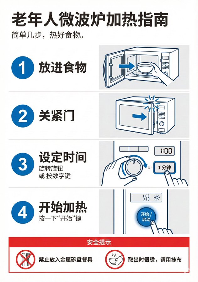 Senior-friendly User Guide Infographic