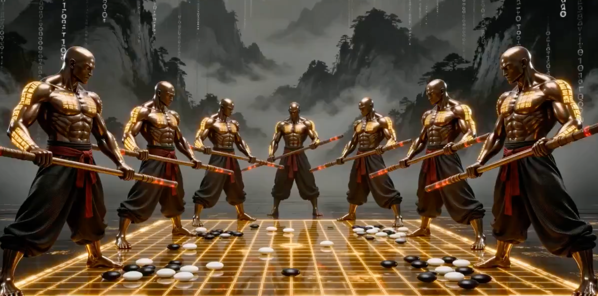 Cyber Shaolin Bronze vs Holographic Ink Dragon
