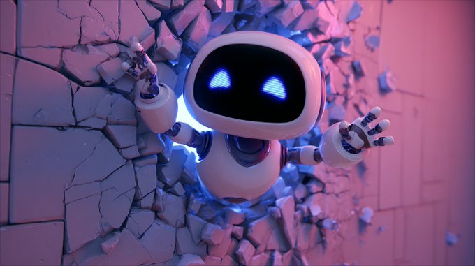 3d Cartoon of a Happy Character Breaking Down Type of Wall