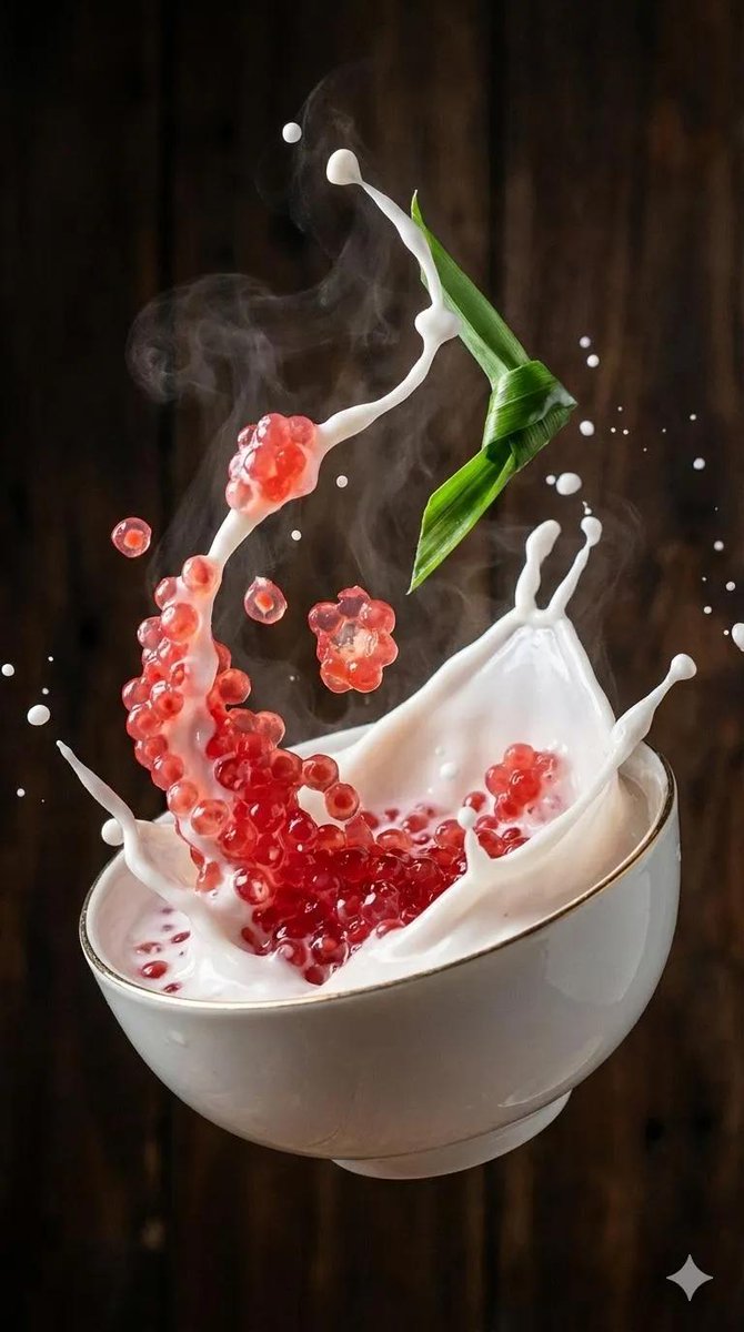 Coconut Milk Explosion Food Photography