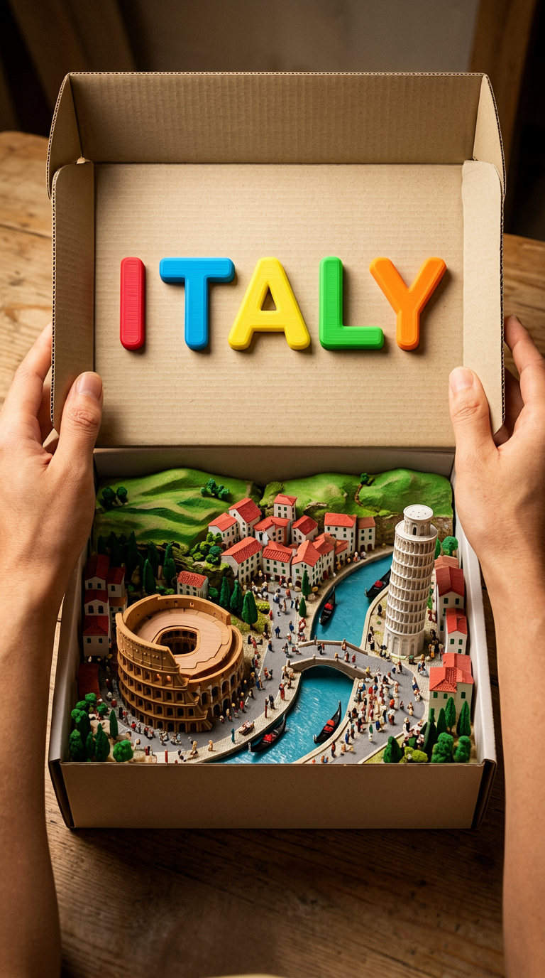 Country Diorama in a Toy Box