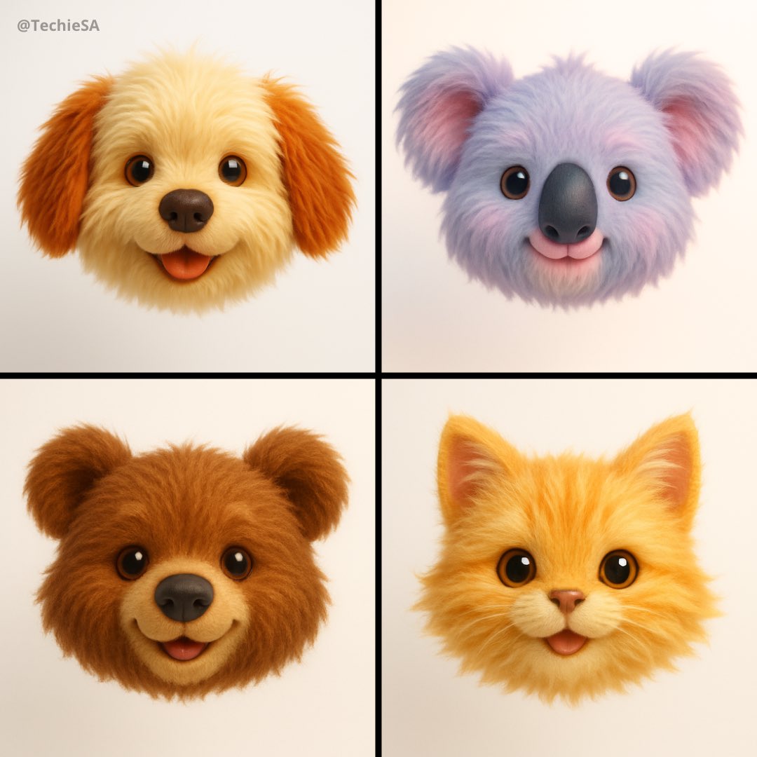 A Hyper-realistic 3D Render of a EMOJI as a Floating Animal