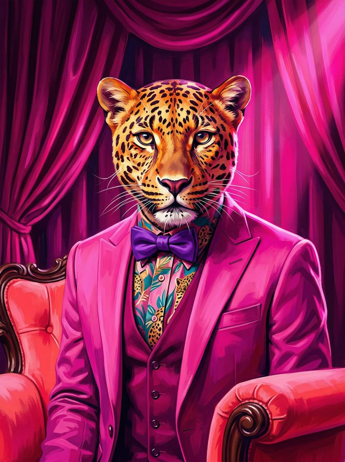 Magenta Leopard Gentleman