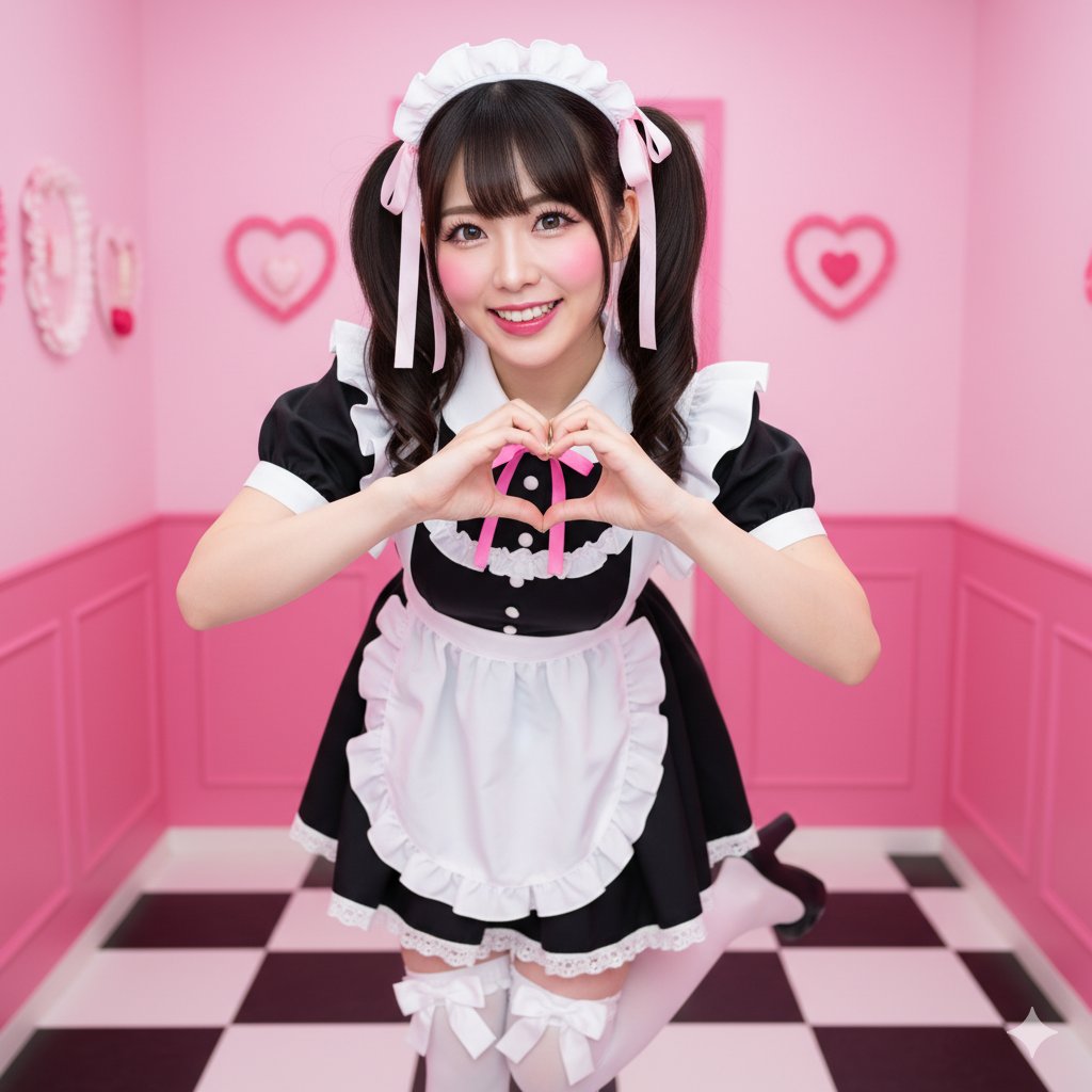 Scene Location Themed Maid Cafe Interior Focused and Clean Background Bright